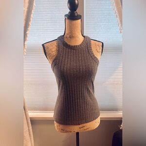 EXPRESS gray racerback knit top, Medium, excellent condition